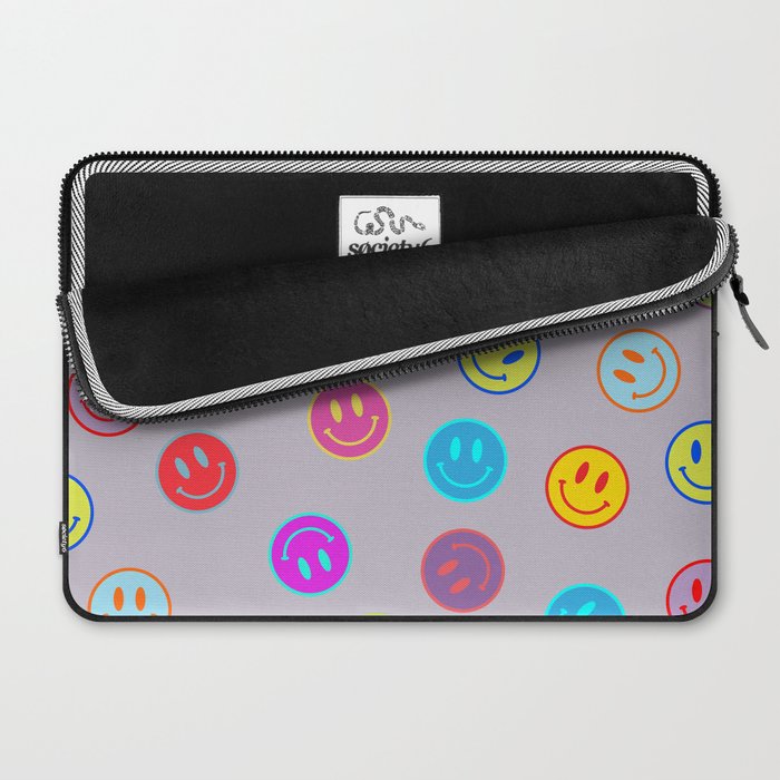 Smileys Obsessed Prpl Laptop Sleeve Gallery Image 2