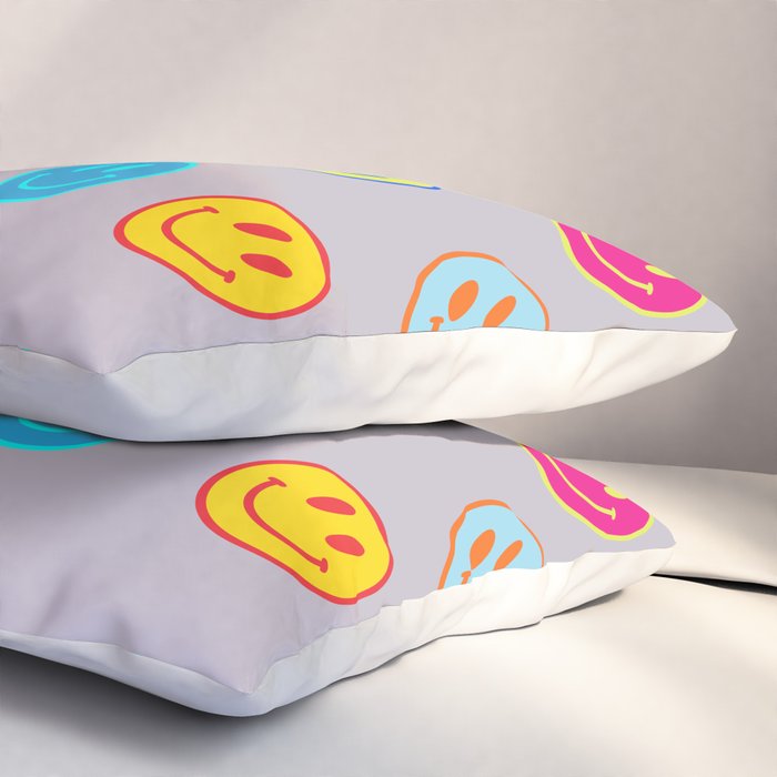 Smileys Obsessed Prpl Pillow Sham Gallery Image 3