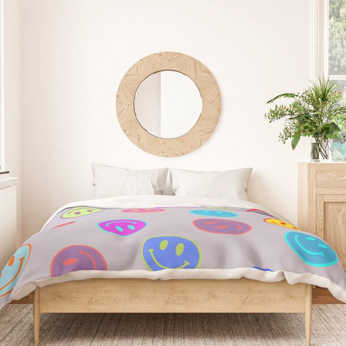 Smileys Obsessed Prpl Duvet Cover Gallery Image 3