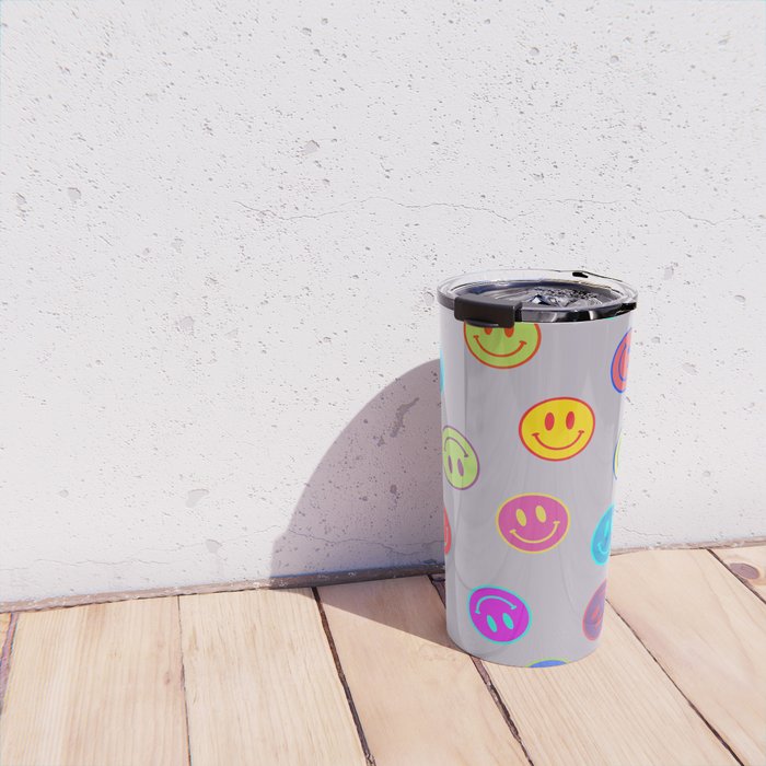 Smileys Obsessed Prpl Travel Mug Gallery Image 4