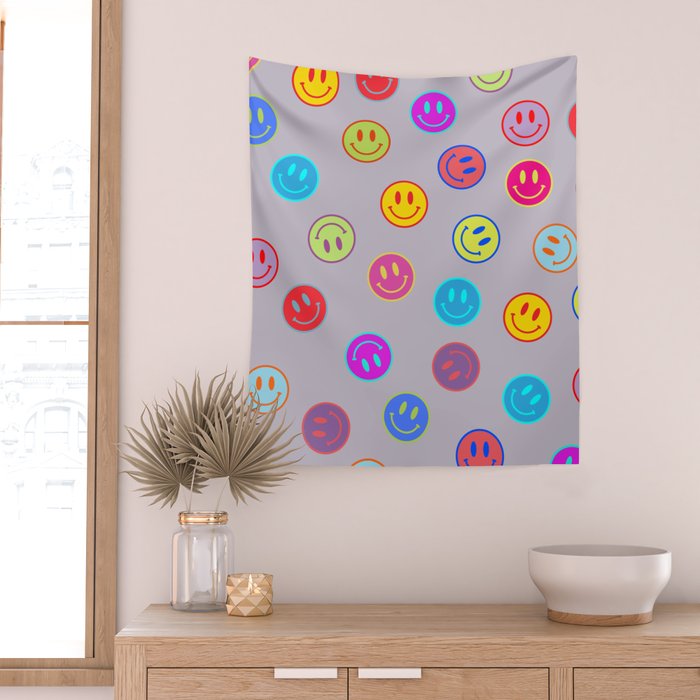 Smileys Obsessed Prpl Wall Tapestry Gallery Image 2