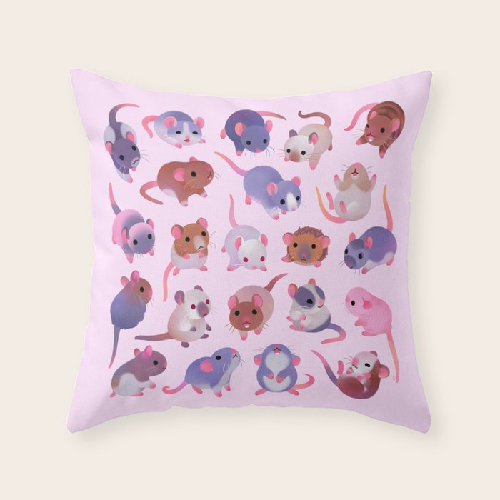 Fancy rat Throw Pillow Gallery Image 6