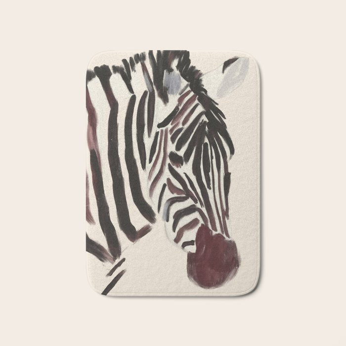 Zebra Bath Mat Gallery Image 1