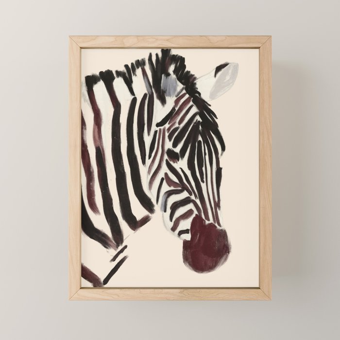 Zebra Mini Art Print Gallery Image 1