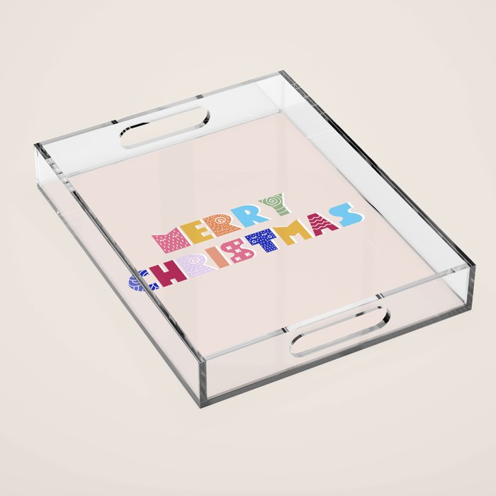 MERRY CHRISTMAS Acrylic Tray Gallery Image 1