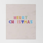 MERRY CHRISTMAS Throw Blanket Gallery Image 2