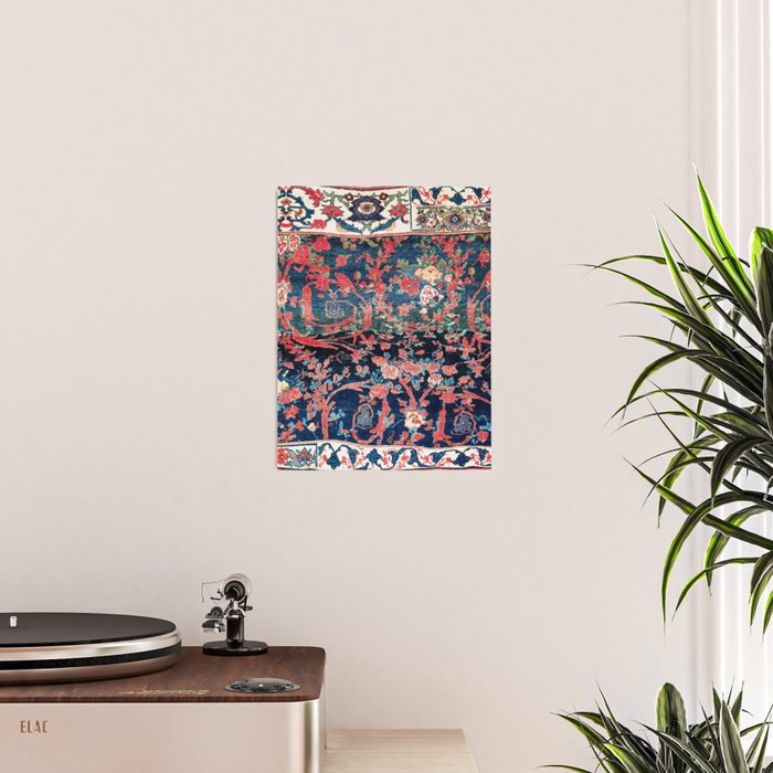 Bijar Vagireh Kurdish Persian Rug Sampler Poster Gallery Image 2