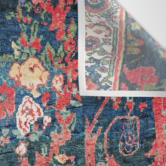 Bijar Vagireh Kurdish Persian Rug Sampler Wall Tapestry Gallery Image 3