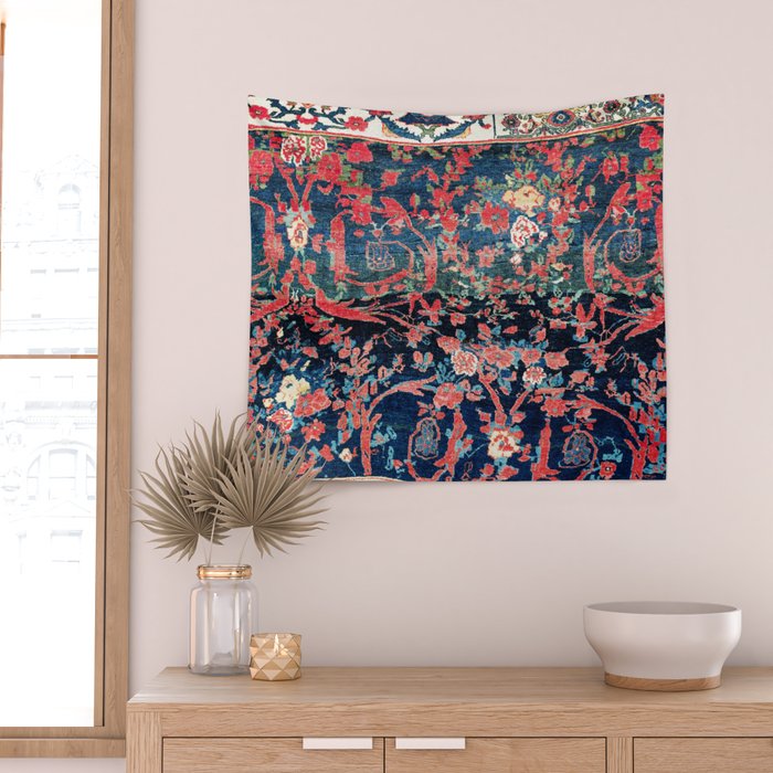 Bijar Vagireh Kurdish Persian Rug Sampler Wall Tapestry Gallery Image 2