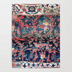 Bijar Vagireh Kurdish Persian Rug Sampler Poster Gallery Image 4