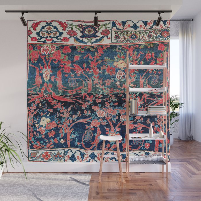 Bijar Vagireh Kurdish Persian Rug Sampler Wall Mural Gallery Image 1