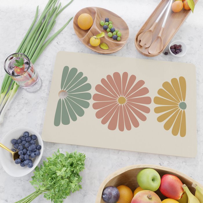 Retro Summer Daisies I Cutting Board Gallery Image 2
