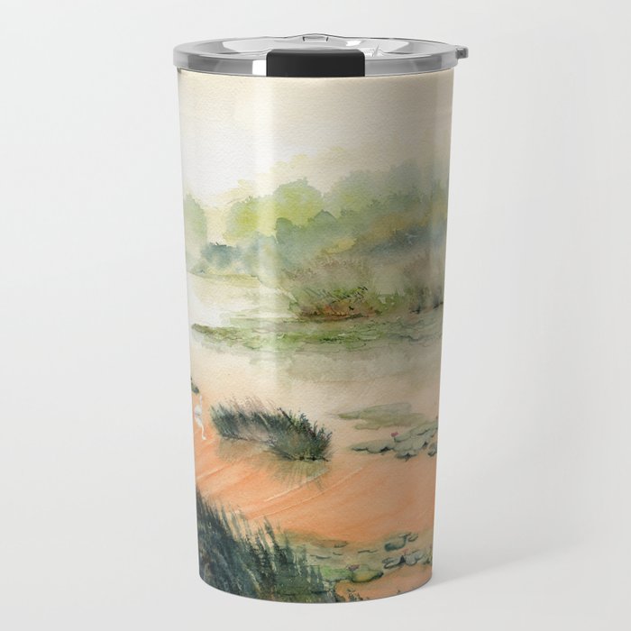 Egret On The Marsh Travel Mug Gallery Image 1