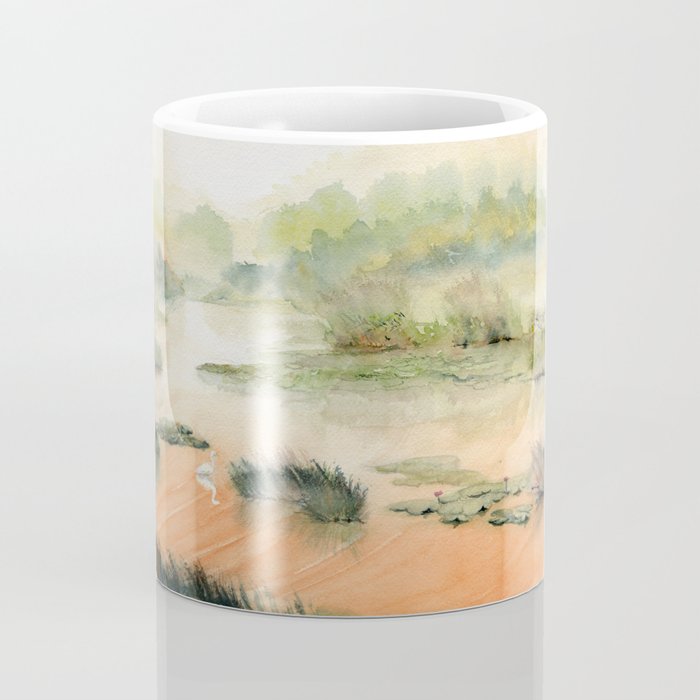 Egret On The Marsh Coffee Mug Gallery Image 4