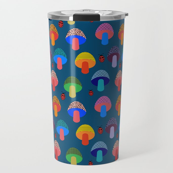 Mod Mushrooms Travel Mug Gallery Image 1