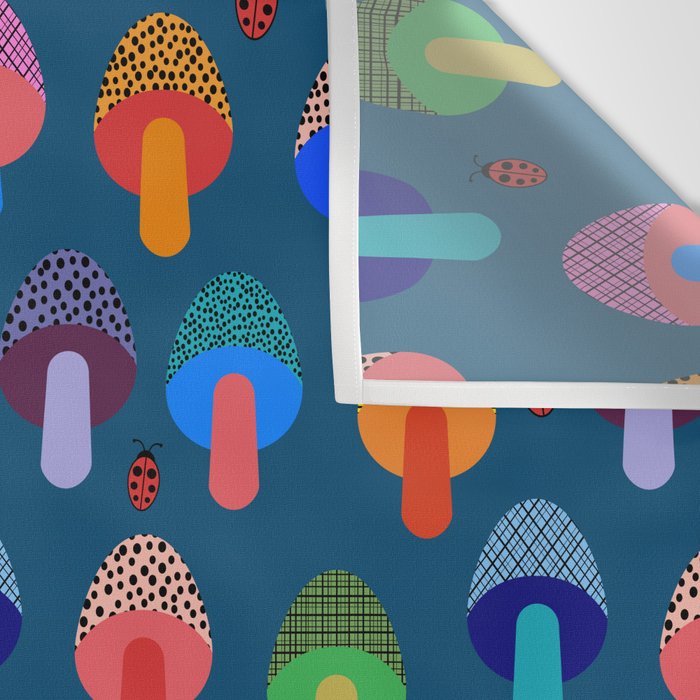 Mod Mushrooms Wall Tapestry Gallery Image 3