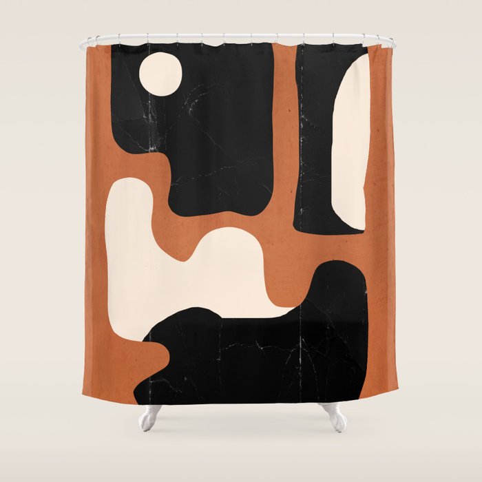 Modern Abstract Minimal Shapes 108 Shower Curtain Gallery Image 1