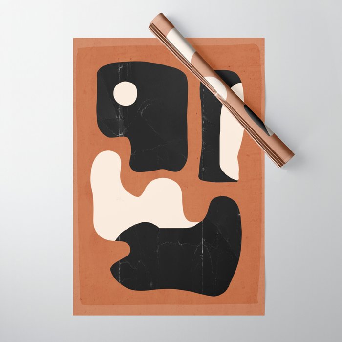 Modern Abstract Minimal Shapes 108 Wrapping Paper Gallery Image 1