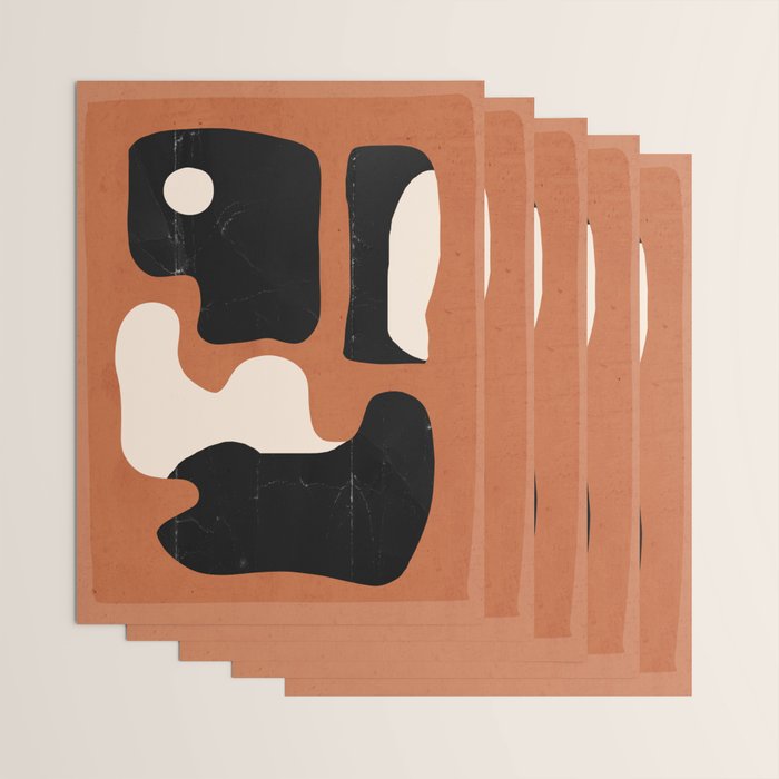 Modern Abstract Minimal Shapes 108 Wrapping Paper Gallery Image 3