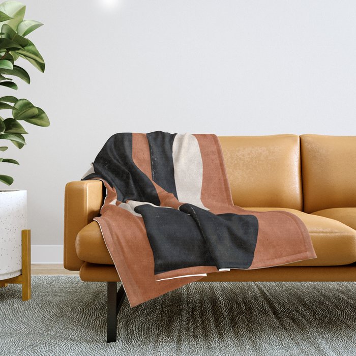 Modern Abstract Minimal Shapes 108 Throw Blanket Gallery Image 1