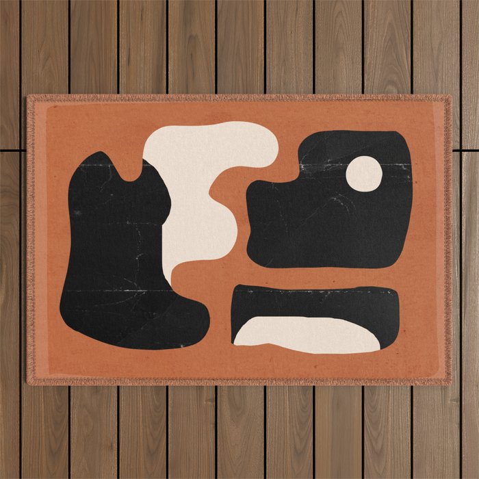 Modern Abstract Minimal Shapes 108 Outdoor Rug Gallery Image 1