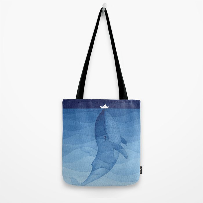 Whale blue ocean Tote Bag Gallery Image 2