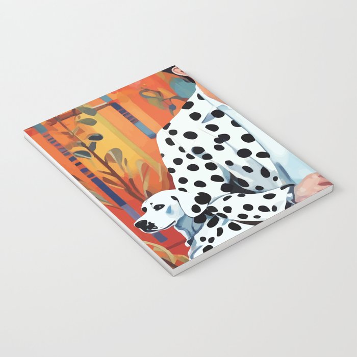 Dalmatian, Dog Pet Fashion Animal Print, Eclectic Man Formal Suit Bohemian Colorful Vintage People  Notebook Gallery Image 3