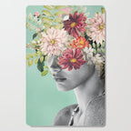 WOMAN WITH FLOWERS 12 Cutting Board Gallery Image 1