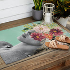 WOMAN WITH FLOWERS 12 Outdoor Rug Gallery Image 2