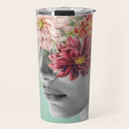 WOMAN WITH FLOWERS 12 Travel Mug Gallery Image 1
