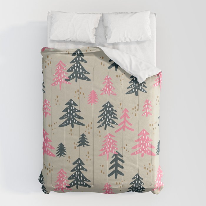 Christmas Trees - Emerald & Pink Comforter Gallery Image 6