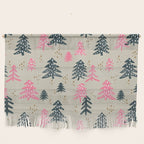 Christmas Trees - Emerald & Pink Wall Hanging Gallery Image 1