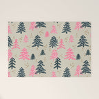 Christmas Trees - Emerald & Pink Welcome Mat Gallery Image 1