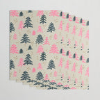 Christmas Trees - Emerald & Pink Wrapping Paper Gallery Image 3