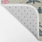 Christmas Trees - Emerald & Pink Bath Mat Gallery Image 2