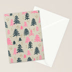 Christmas Trees - Emerald & Pink Stationery Card Gallery Image 2