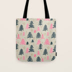 Christmas Trees - Emerald & Pink Tote Bag Gallery Image 1