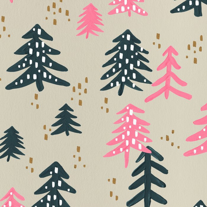 Christmas Trees - Emerald & Pink Coffee Mug Gallery Image 2