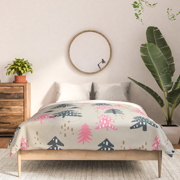 Christmas Trees - Emerald & Pink Comforter Gallery Image 3