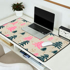 Christmas Trees - Emerald & Pink Desk Mat Gallery Image 2