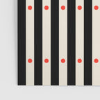Stripes and Dots geometric pattern black and white  Poster Gallery Image 3
