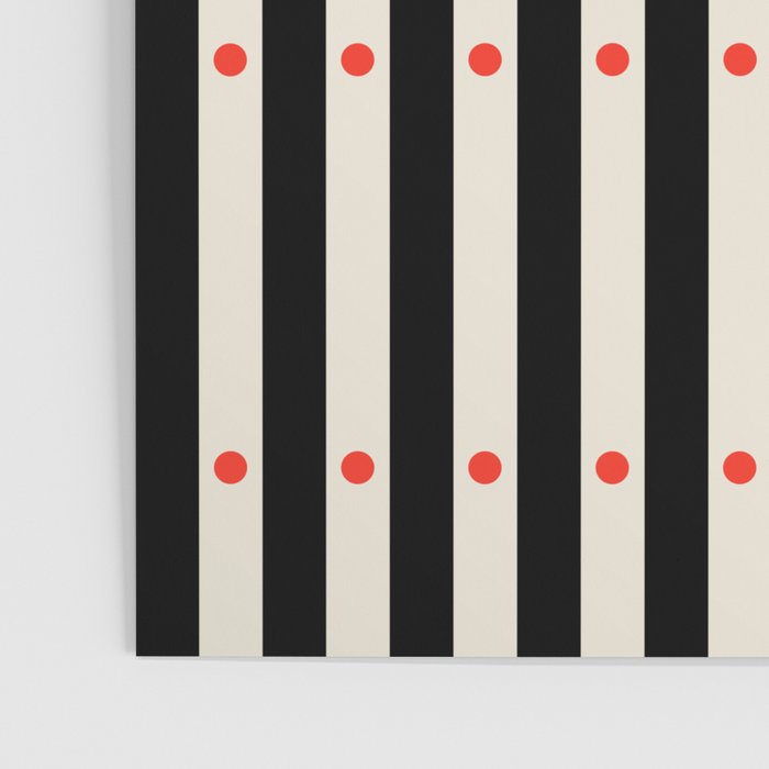 Stripes and Dots geometric pattern black and white  Poster Gallery Image 3