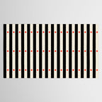 Stripes and Dots geometric pattern black and white  Tablecloth Gallery Image 2