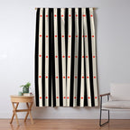 Stripes and Dots geometric pattern black and white  Window Curtain Gallery Image 5