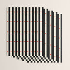 Stripes and Dots geometric pattern black and white  Wrapping Paper Gallery Image 3
