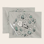 Triceratops Rocks! | Aquamarine | Dinosaur Skull Fossil Art Placemat Gallery Image 1