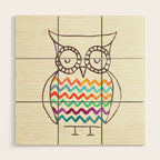 Chevron Owl Wood Wall Art Gallery Image 1