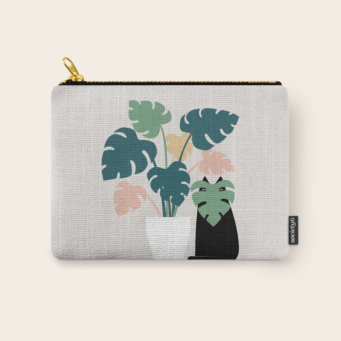 Cat and Plant 21: Leaf Me Alone Carry All Pouch Gallery Image 1