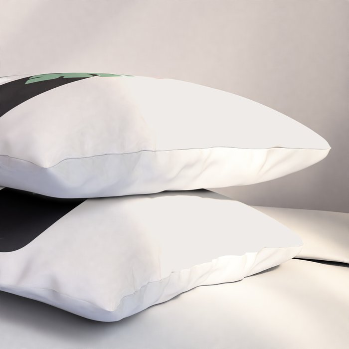 Cat and Plant 21: Leaf Me Alone Pillow Sham Gallery Image 3