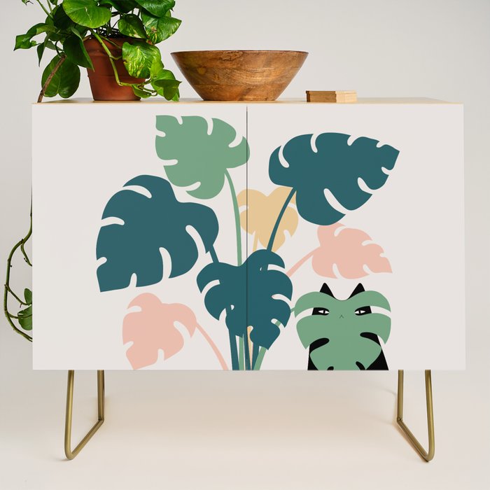 Cat and Plant 21: Leaf Me Alone Credenza Gallery Image 1